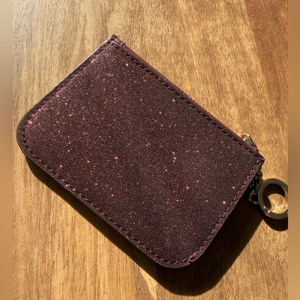 Kate Spade Shimmy Glitter Card Case in Deep Nova Red - Picture 3 of 4